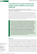 Cover page: Concomitant SK current activation and sodium current inhibition cause J wave syndrome