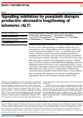 Cover page: Signalling inhibition by ponatinib disrupts productive alternative lengthening of telomeres (ALT)