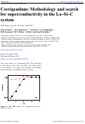 Cover page: Methodology and search for superconductivity in the La–Si–C system