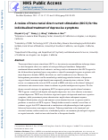 Cover page: A review of transcranial direct current stimulation (tDCS) for the individualized treatment of depressive symptoms