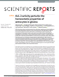 Cover page: Kv1.3 activity perturbs the homeostatic properties of astrocytes in glioma