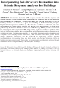 Cover page: Incorporating Soil-Structure Interaction intoSeismic Response Analyses for Buildings