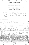 Cover page: Hierarchichal Perspective Volume Rendering using Triangle Fans