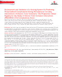 Cover page: Development and Validation of a Scoring System for Predicting Periprocedural Complications During Percutaneous Coronary Interventions of Chronic Total Occlusions: The Prospective Global Registry for the Study of Chronic Total Occlusion Intervention (PROGRESS CTO) Complications Score