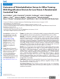 Cover page: Outcomes of Telerehabilitation Versus In-Office Training With Magnification Devices for Low Vision: A Randomized Controlled Trial