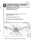 Cover page: Multi-Beam Injector Development at LBL