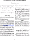 Cover page: Test Case Selection for Evaluating Measures of Semantic Distance