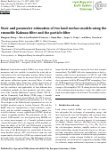 Cover page: State and parameter estimation of two land surface models using the ensemble Kalman filter and the particle filter