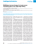 Cover page: Optimizing hormone therapy for breast cancer: Translating gains to the early-stage setting