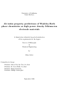 Cover page: Ab initio property predictions of Wadsley-Roth phase chemistries as high power density lithium-ion electrode materials