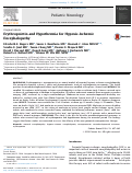 Cover page: Erythropoietin and hypothermia for hypoxic-ischemic encephalopathy.