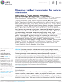 Cover page: Mapping residual transmission for malaria elimination