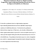 Cover page: Magnetic gradiometer based on a high-transition temperature superconducting quantum 
interference device for improved sensitivity of a biosensor