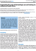 Cover page: Augmenting the scope of dermatologic care and training via student-run health clinics