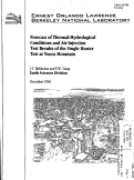 Cover page: Forecast of Thermal-Hydrological Conditions and Air Injection Test Results of the Single Heater Test at Yucca Mountain