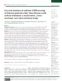 Cover page: Current situation of asthma–COPD overlap in Chinese patients older than 40 years with airflow limitation: a multicenter, cross-sectional, non-interventional study