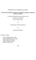 Cover page: Structure-Preserving Rearrangements: Algorithms for Structural Comparison and Protein Analysis