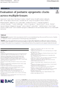 Cover page: Evaluation of pediatric epigenetic clocks across multiple tissues.