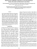 Cover page: Brain Processes of Relating a Statement to a Previously Read Text: Memory Resonance and Situational Constructions