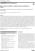 Cover page: Effects of brain microRNAs in cognitive trajectory and Alzheimer’s disease
