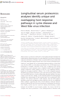 Cover page: Longitudinal serum proteomics analyses identify unique and overlapping host response pathways in Lyme disease and West Nile virus infection