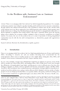 Cover page: Is the Problem with Antitrust Law or Antitrust Enforcement?