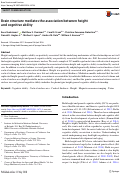 Cover page: Brain structure mediates the association between height and cognitive ability