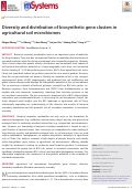 Cover page: Diversity and distribution of biosynthetic gene clusters in agricultural soil microbiomes.