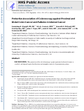 Cover page: Protective association of colonoscopy against proximal and distal colon cancer and patterns in interval cancer