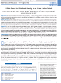 Cover page: A Risk Score for Childhood Obesity in an Urban Latino Cohort