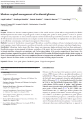 Cover page: Modern surgical management of incidental gliomas.