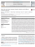 Cover page: Water flow and nitrate transport through a lakeshore with different revetment materials