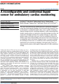 Cover page: A reconfigurable and conformal liquid sensor for ambulatory cardiac monitoring.