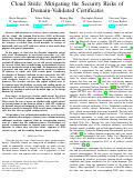 Cover page: Cloud Strife: Mitigating the Security Risks of Domain-Validated Certificates
