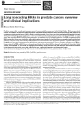 Cover page: Long noncoding RNAs in prostate cancer: overview and clinical implications