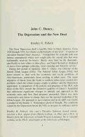 Cover page: John C. Dancy, The Depression and the New Deal