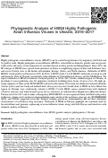 Cover page: Phylogenetic Analysis of H5N8 Highly Pathogenic Avian Influenza Viruses in Ukraine, 2016-2017.