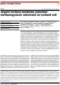 Cover page: Asgard archaea modulate potential methanogenesis substrates in wetland soil.