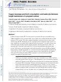 Cover page: Sugary beverage and food consumption, and leukocyte telomere length maintenance in pregnant women