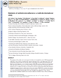 Cover page: Mediators of antiretroviral adherence: A multisite international study