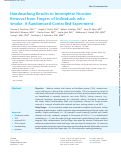 Cover page: Handwashing Results in Incomplete Nicotine Removal from Fingers of Individuals who Smoke: A Randomized Controlled Experiment