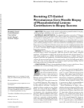 Cover page: Revisiting CT-guided percutaneous core needle biopsy of musculoskeletal lesions: contributors to biopsy success.