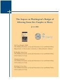 Cover page: The Impact of Washington's Budget of Allowing Same-Sex Couples to Marry