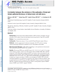 Cover page: Correlation between the existence of the palisades of Vogt and limbal epithelial thickness in limbal stem cell deficiency