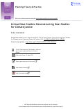 Cover page of Critical Heat Studies: Deconstructing Heat Studies for Climate Justice