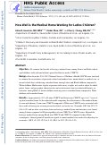 Cover page: How Well is the Medical Home Working for Latino and Black Children?