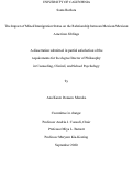 Cover page: The Impact of Mixed Immigration Status on the Relationship between Mexican/Mexican American Siblings