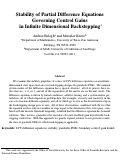 Cover page: Stability of partial difference equations governing control gains in infinite-dimensional backstepping