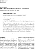 Cover page: PPARγ Signaling Mediates the Evolution, Development, Homeostasis, and Repair of the Lung