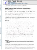 Cover page: Mining the human urine proteome for monitoring renal transplant injury